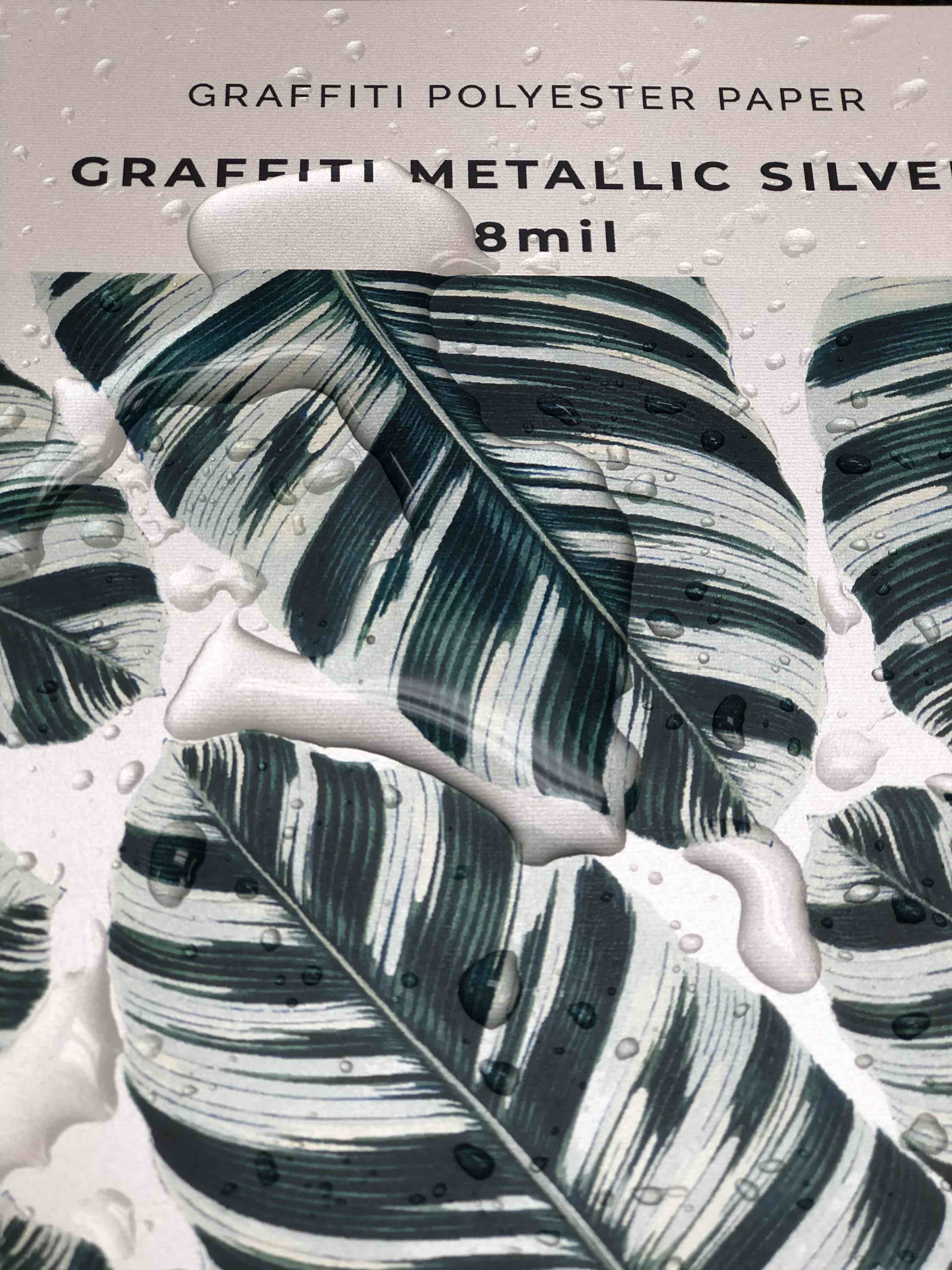 Graffiti Metallic Polyester Pearl Silver - 8 mil 