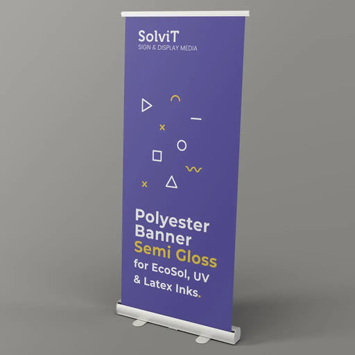 SolviT Stay Flat Polyester Banners (Grey Back) 8mil 